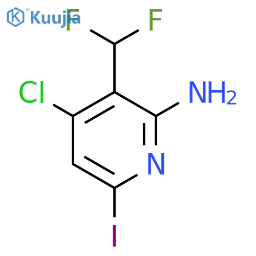 2-Amino-4-chloro-3-(difluoromethyl)-6-iodopyridine structure