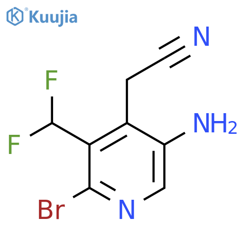 5-Amino-2-bromo-3-(difluoromethyl)pyridine-4-acetonitrile structure