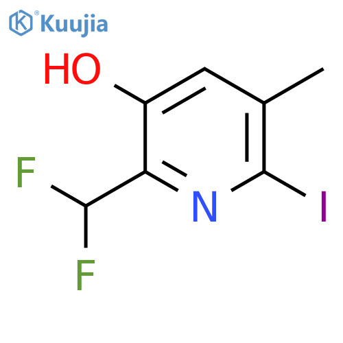 2-(Difluoromethyl)-3-hydroxy-6-iodo-5-methylpyridine structure