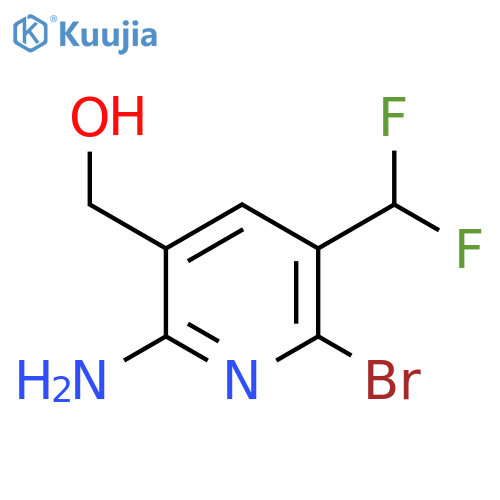 2-Amino-6-bromo-5-(difluoromethyl)pyridine-3-methanol structure