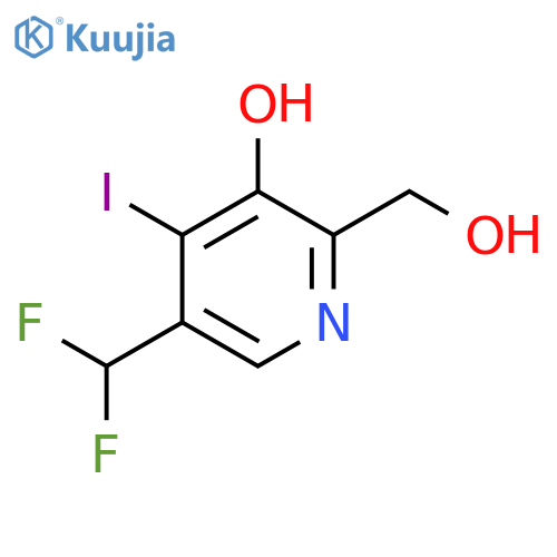 5-(Difluoromethyl)-3-hydroxy-4-iodopyridine-2-methanol structure