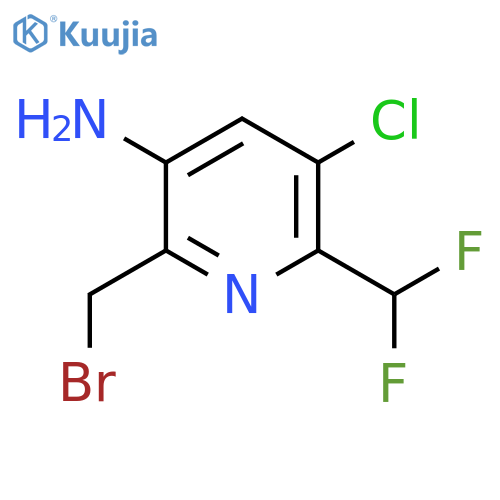 3-Amino-2-(bromomethyl)-5-chloro-6-(difluoromethyl)pyridine structure