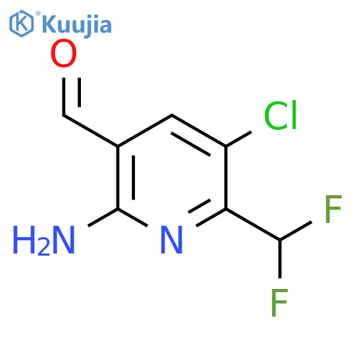 2-Amino-5-chloro-6-(difluoromethyl)pyridine-3-carboxaldehyde structure
