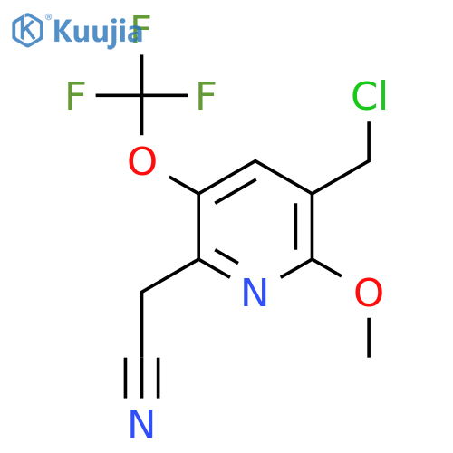 3-(Chloromethyl)-2-methoxy-5-(trifluoromethoxy)pyridine-6-acetonitrile structure