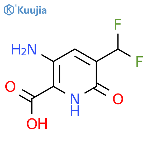 3-Amino-5-(difluoromethyl)-6-hydroxypyridine-2-carboxylic acid structure