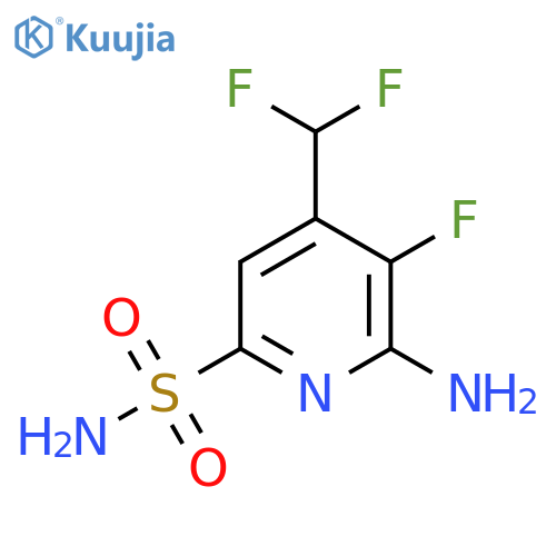 2-Amino-4-(difluoromethyl)-3-fluoropyridine-6-sulfonamide structure
