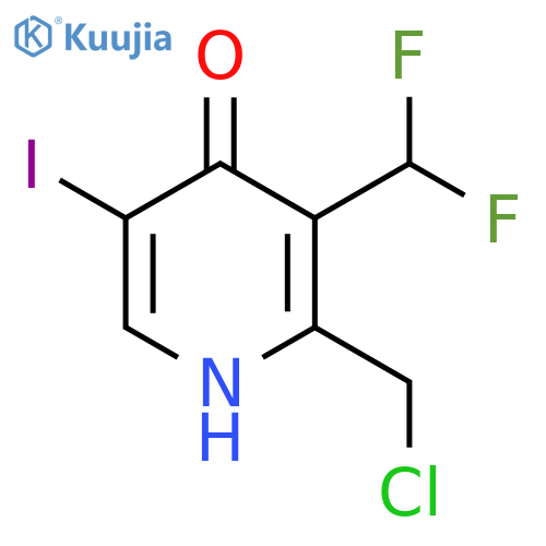 2-(Chloromethyl)-3-(difluoromethyl)-4-hydroxy-5-iodopyridine structure