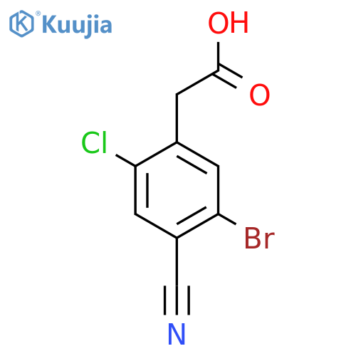 5-Bromo-2-chloro-4-cyanophenylacetic acid structure