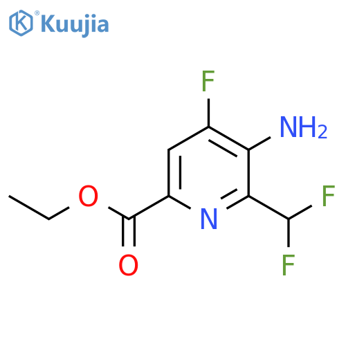 Ethyl 3-amino-2-(difluoromethyl)-4-fluoropyridine-6-carboxylate structure