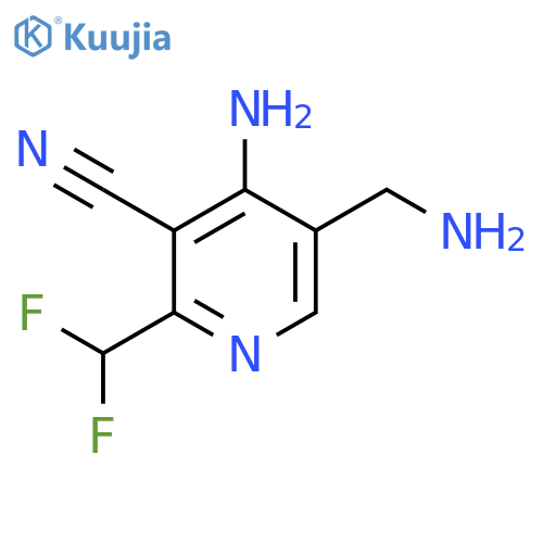 4-Amino-5-(aminomethyl)-3-cyano-2-(difluoromethyl)pyridine structure