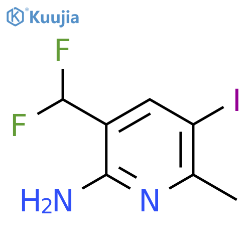 2-Amino-3-(difluoromethyl)-5-iodo-6-methylpyridine structure