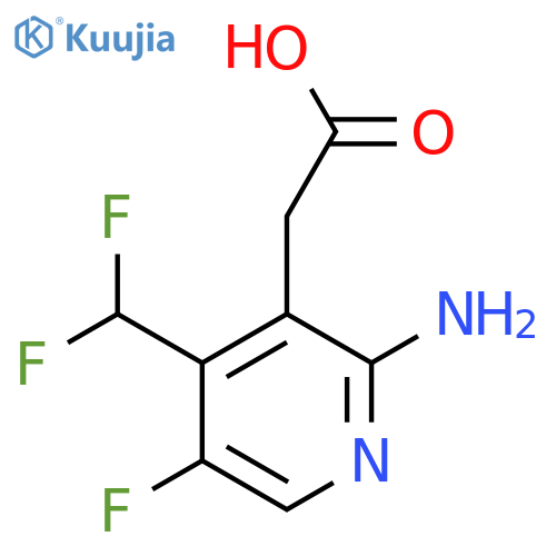 2-Amino-4-(difluoromethyl)-5-fluoropyridine-3-acetic acid structure