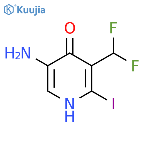5-Amino-3-(difluoromethyl)-4-hydroxy-2-iodopyridine structure