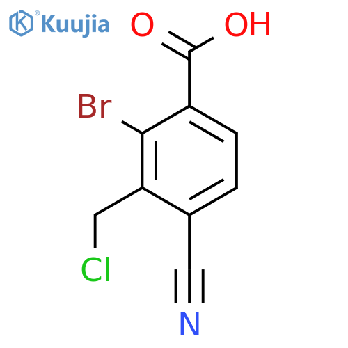 2-Bromo-3-chloromethyl-4-cyanobenzoic acid structure