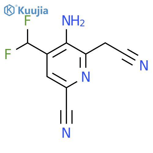 3-Amino-6-cyano-4-(difluoromethyl)pyridine-2-acetonitrile structure