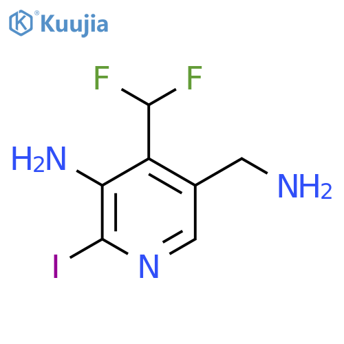 3-Amino-5-(aminomethyl)-4-(difluoromethyl)-2-iodopyridine structure