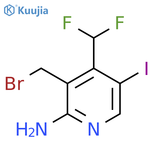 2-Amino-3-(bromomethyl)-4-(difluoromethyl)-5-iodopyridine structure