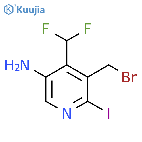 5-Amino-3-(bromomethyl)-4-(difluoromethyl)-2-iodopyridine structure