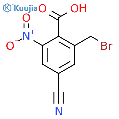2-Bromomethyl-4-cyano-6-nitrobenzoic acid structure