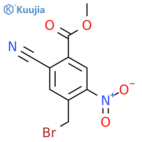 Methyl 4-bromomethyl-2-cyano-5-nitrobenzoate structure