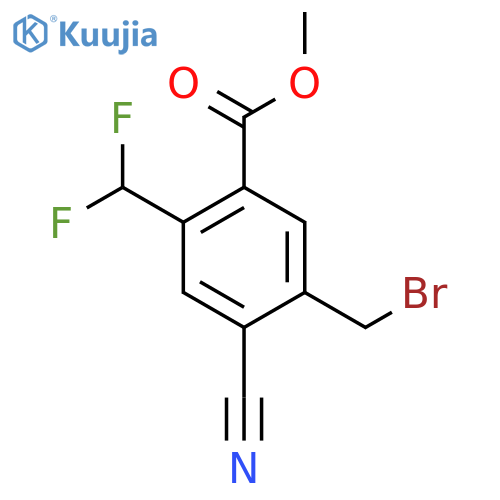 Methyl 5-bromomethyl-4-cyano-2-(difluoromethyl)benzoate structure