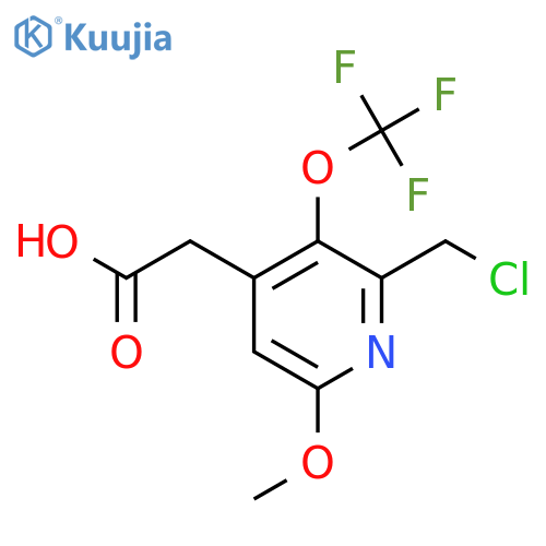 2-(Chloromethyl)-6-methoxy-3-(trifluoromethoxy)pyridine-4-acetic acid structure