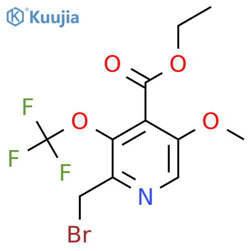 Ethyl 2-(bromomethyl)-5-methoxy-3-(trifluoromethoxy)pyridine-4-carboxylate structure