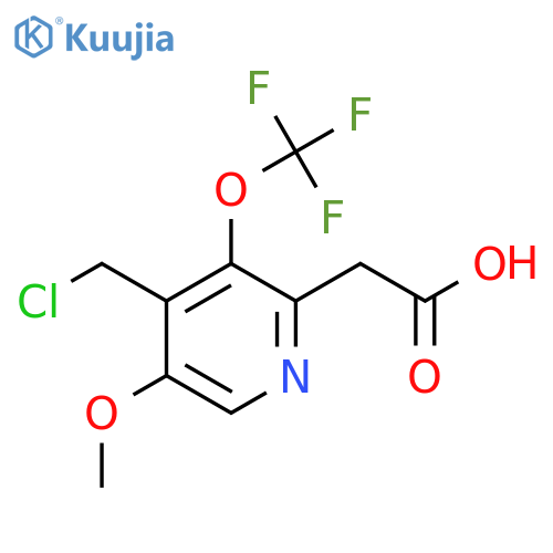 4-(Chloromethyl)-5-methoxy-3-(trifluoromethoxy)pyridine-2-acetic acid structure