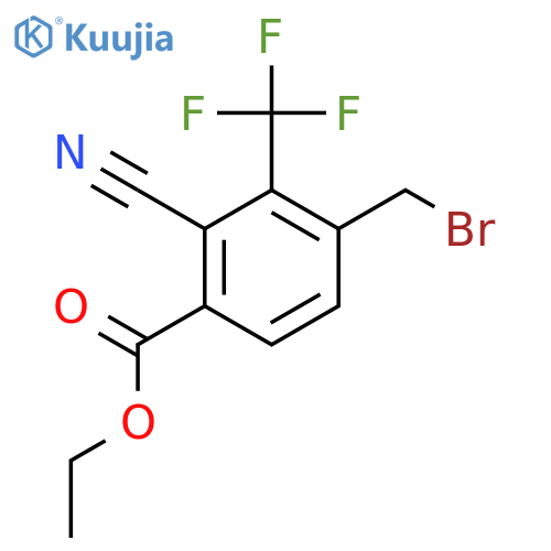 Ethyl 4-bromomethyl-2-cyano-3-(trifluoromethyl)benzoate structure