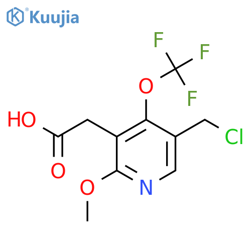 5-(Chloromethyl)-2-methoxy-4-(trifluoromethoxy)pyridine-3-acetic acid structure