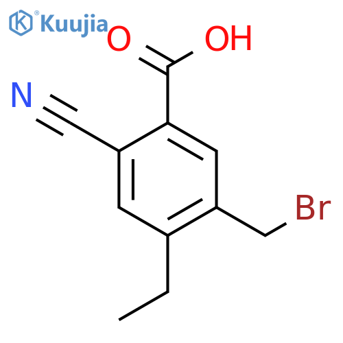 5-Bromomethyl-2-cyano-4-ethylbenzoic acid structure
