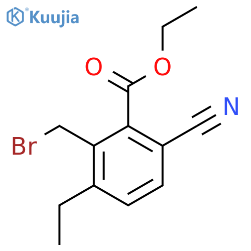 Ethyl 2-bromomethyl-6-cyano-3-ethylbenzoate structure
