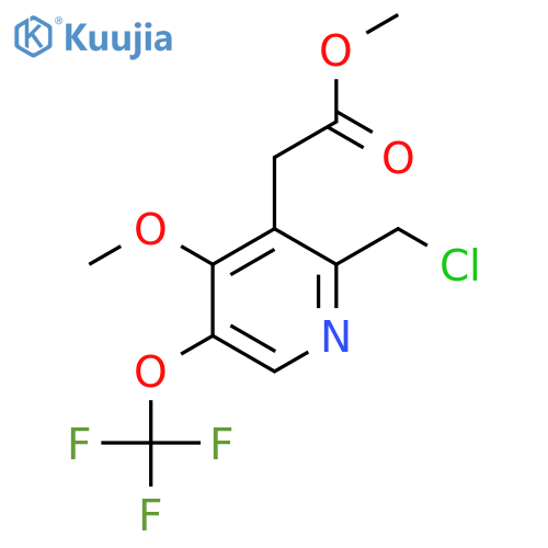 Methyl 2-(chloromethyl)-4-methoxy-5-(trifluoromethoxy)pyridine-3-acetate structure