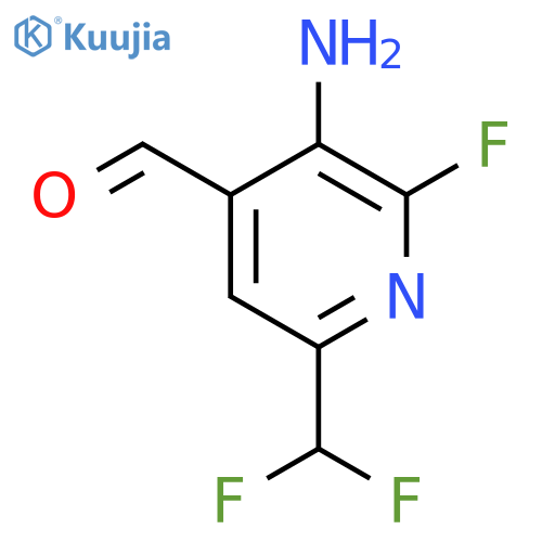 3-Amino-6-(difluoromethyl)-2-fluoropyridine-4-carboxaldehyde structure