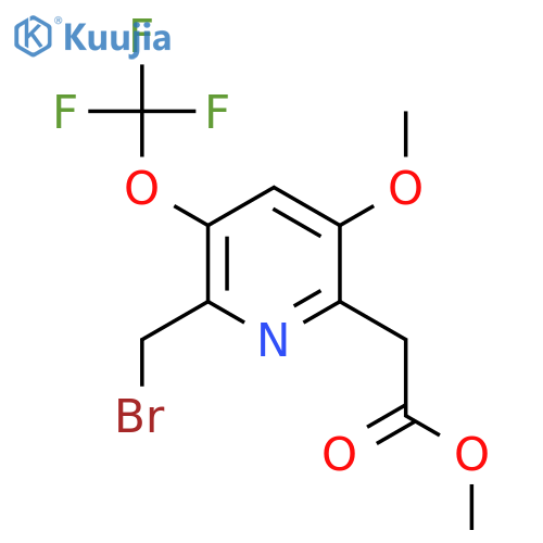 Methyl 2-(bromomethyl)-5-methoxy-3-(trifluoromethoxy)pyridine-6-acetate structure