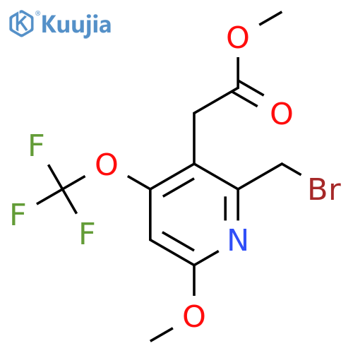 Methyl 2-(bromomethyl)-6-methoxy-4-(trifluoromethoxy)pyridine-3-acetate structure