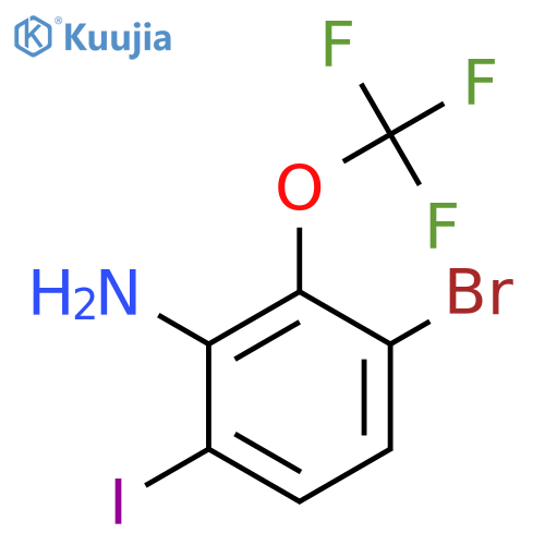3-Bromo-6-iodo-2-(trifluoromethoxy)aniline structure