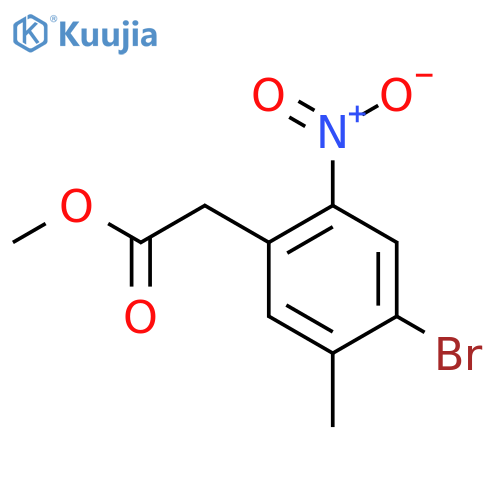 Methyl 4-bromo-5-methyl-2-nitrophenylacetate structure