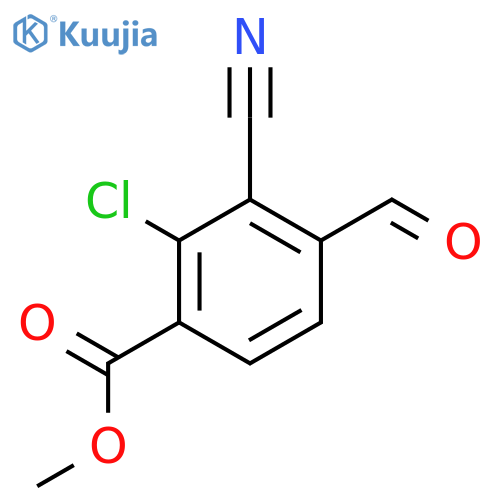Methyl 2-chloro-3-cyano-4-formylbenzoate structure