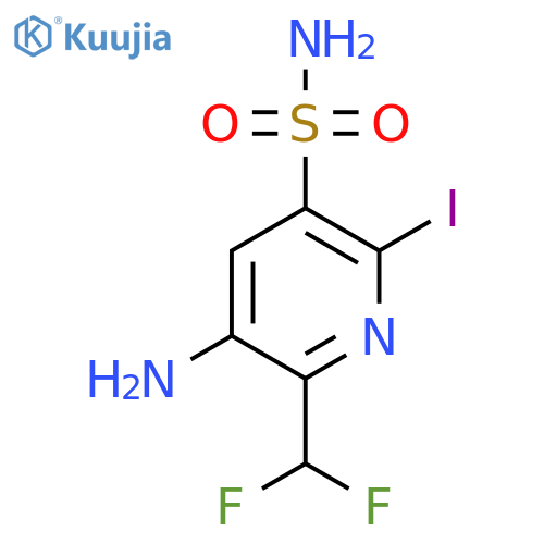 3-Amino-2-(difluoromethyl)-6-iodopyridine-5-sulfonamide structure