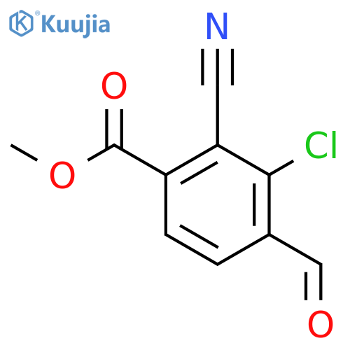 Methyl 3-chloro-2-cyano-4-formylbenzoate structure