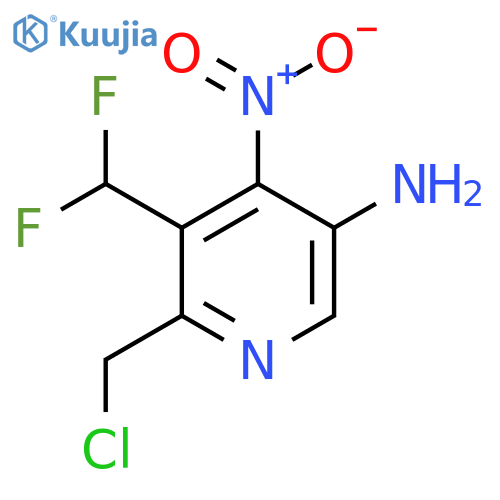 5-Amino-2-(chloromethyl)-3-(difluoromethyl)-4-nitropyridine structure