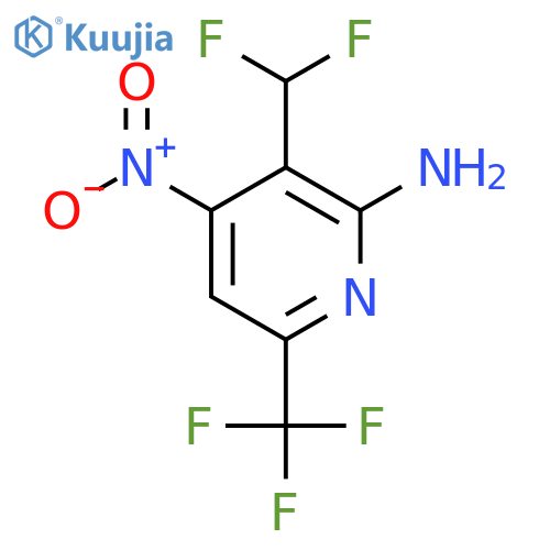 2-Amino-3-(difluoromethyl)-4-nitro-6-(trifluoromethyl)pyridine structure