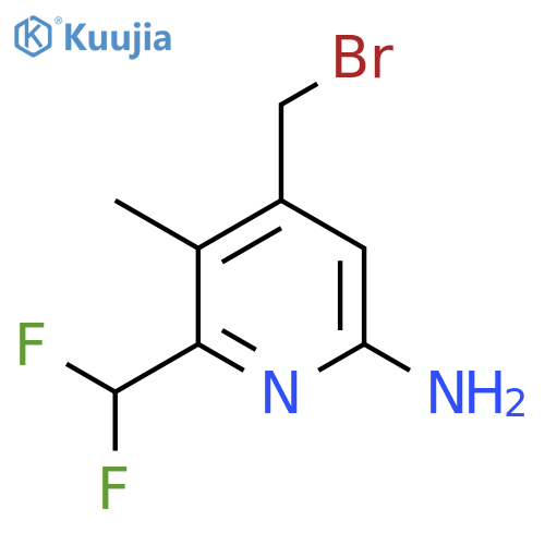 6-Amino-4-(bromomethyl)-2-(difluoromethyl)-3-methylpyridine structure