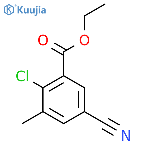 Ethyl 2-chloro-5-cyano-3-methylbenzoate structure