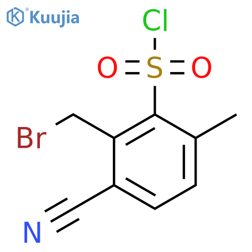 2-Bromomethyl-3-cyano-6-methylbenzenesulfonyl chloride structure
