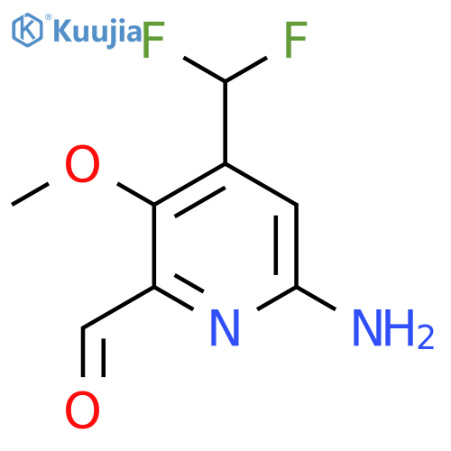 6-Amino-4-(difluoromethyl)-3-methoxypyridine-2-carboxaldehyde structure