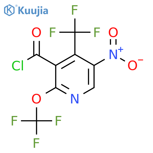 5-Nitro-2-(trifluoromethoxy)-4-(trifluoromethyl)pyridine-3-carbonyl chloride structure