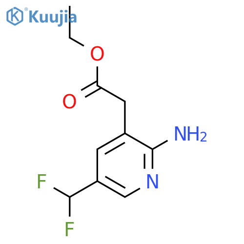 Ethyl 2-amino-5-(difluoromethyl)pyridine-3-acetate structure