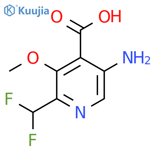5-Amino-2-(difluoromethyl)-3-methoxypyridine-4-carboxylic acid structure
